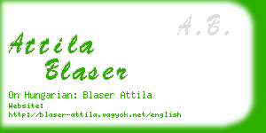 attila blaser business card